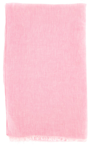 Luigi Borrelli Pink Linen Scarf