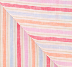 Luigi Borrelli Pink Striped Long Scarf - 58" x 27" - (LBSS12101)