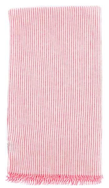 Luigi Borrelli Pink Striped Long Scarf - 64" x 27" - (LBSS12104)