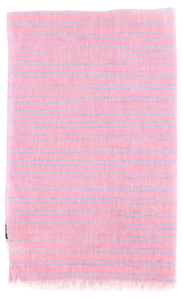 Luigi Borrelli Pink Striped Long Scarf - 58" x 27" - (LBSS12219)