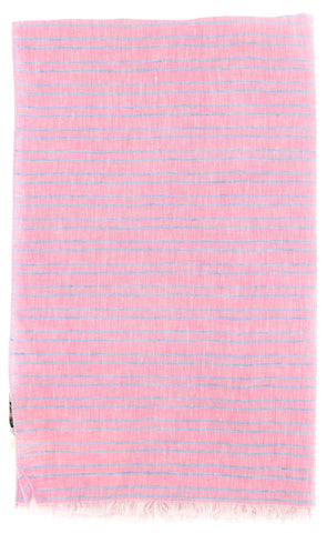 Luigi Borrelli Pink Linen Scarf