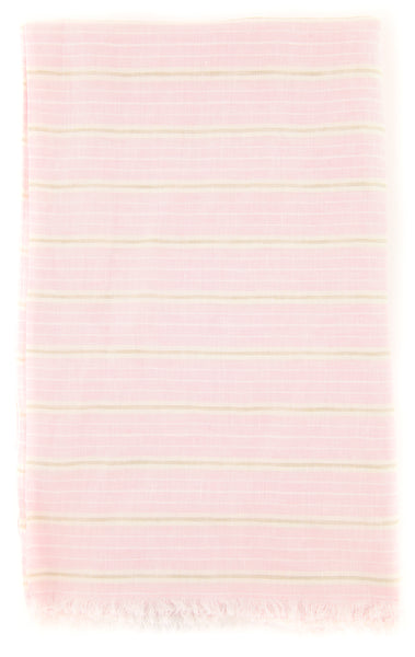 Luigi Borrelli Pink Striped Long Scarf - 54" x 27" - (LBSS12168)