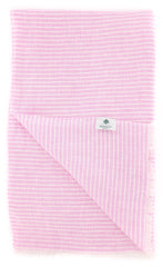 Luigi Borrelli Pink Striped Long Scarf - 58" x 27" - (LBSS12215)