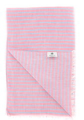Luigi Borrelli Pink Striped Long Scarf - 27" x 62" - (LBSS1287)