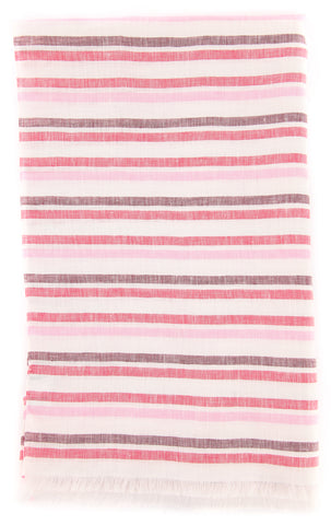 Luigi Borrelli Pink Linen Scarf