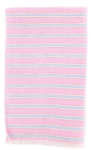 Luigi Borrelli Pink Linen Scarf