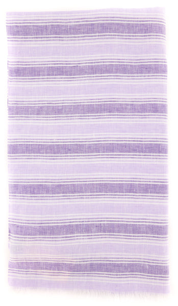 Luigi Borrelli Purple Striped Long Scarf - 74" x 27" - (LBSS12133)