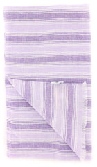 Luigi Borrelli Purple Striped Long Scarf - 74" x 27" - (LBSS12133)