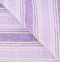 Luigi Borrelli Purple Striped Long Scarf - 74" x 27" - (LBSS12133)