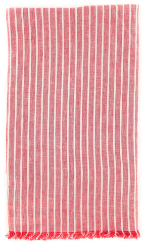 Luigi Borrelli Red Linen Scarf