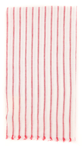 Luigi Borrelli Red Linen Scarf
