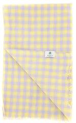 Luigi Borrelli Yellow Plaid Long Scarf - 76" x 27" - (LBSS1272)