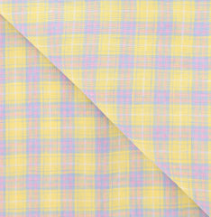 Luigi Borrelli Yellow Plaid Long Scarf - 76" x 27" - (LBSS1272)