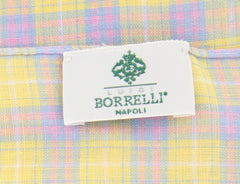 Luigi Borrelli Yellow Plaid Long Scarf - 76" x 27" - (LBSS1272)