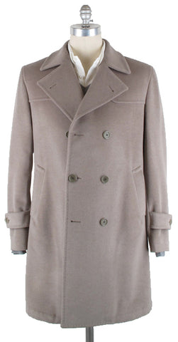 Luigi Borrelli Light Brown Coat – Size: 42 US / 52 EU