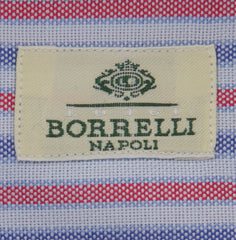 Luigi Borrelli Light Blue Striped Cotton Shirt - Slim - (YW) - Parent