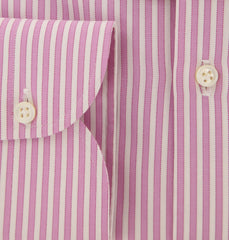 Luigi Borrelli Pink Striped Shirt - Slim - 15.5/39 - (DR1962PAOLO)
