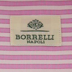 Luigi Borrelli Pink Striped Shirt - Slim - 15.5/39 - (DR1962PAOLO)