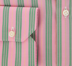 Luigi Borrelli Pink Striped Shirt - Slim - 15/38 - (DR1969OVIDIO)
