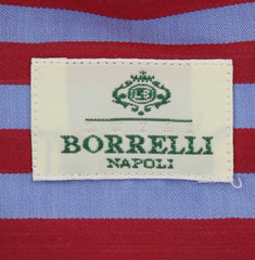 Luigi Borrelli Red Striped Shirt - Extra Slim - 18/45 - (EV1685HILL)