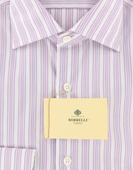 Luigi Borrelli Pink Striped Shirt - Extra Slim - 15.75/40 - (EV1814RIO)