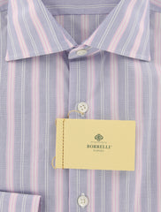 Luigi Borrelli Blue Striped Cotton Shirt - Extra Slim - (YQ) - Parent