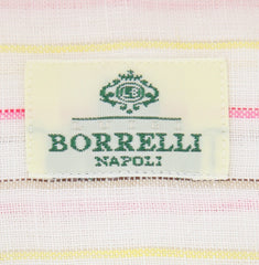 Luigi Borrelli Pink Striped Shirt - Extra Slim - 17/43 - (EV207LIVIO)
