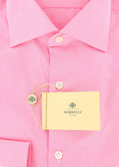 Borrelli Pink Micro-Check Shirt - Extra Slim - 15.75/40 - (EV2270RIO)