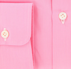Borrelli Pink Micro-Check Shirt - Extra Slim - 15.75/40 - (EV2270RIO)