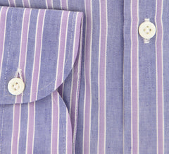 Borrelli Blue Striped Shirt - Extra Slim - 15.75/40 - (EV461GIANNI)