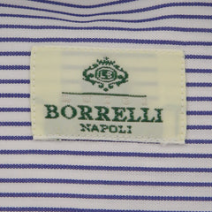 Luigi Borrelli Blue Striped Shirt - Extra Slim - (AC) - Parent