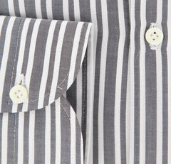 Borrelli Gray Striped Shirt - Extra Slim - 15.5/39 - (EV65090GIANNI)