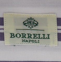 Borrelli Purple Striped Shirt - Extra Slim - 16.5/42 - (EV65180GIANNI)