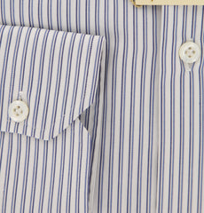 Luigi Borrelli Blue Striped Shirt - Extra Slim - 16/41 - (EVS07371GINO)