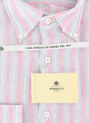 Luigi Borrelli Light Gray Shirt - Extra Slim - 15/38 - (EVTS208RINALDO)