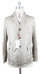 Luciano Barbera Beige Solid Jacket - Size 40 (US) / 50 (EU) - (11106813X1)