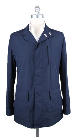 Luciano Barbera Navy Blue Raincoat