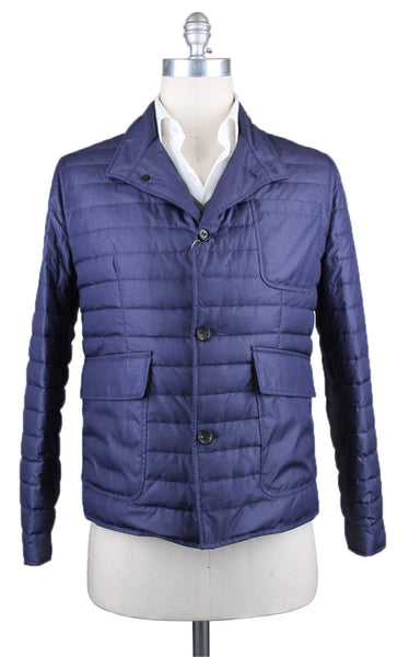 Luciano Barbera Blue Plaid Jacket - Size 40 (US) / 50 (EU) - (111265)