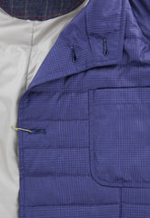 Luciano Barbera Blue Plaid Jacket - Size 40 (US) / 50 (EU) - (111265)