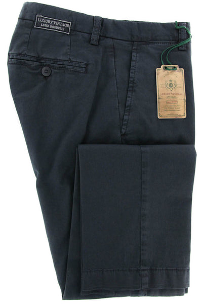 Luigi Borrelli Navy Blue Pants - 40/56 - (10SLIMCERNP012NAVY)