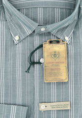 Borrelli Green Striped Shirt - Extra Slim - 15.5/39 - (EV2085MASSIMO)