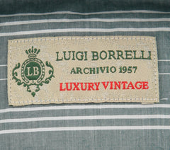 Borrelli Green Striped Shirt - Extra Slim - 15.5/39 - (EV2085MASSIMO)