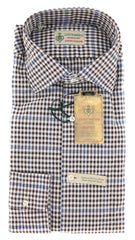 Luigi Borrelli Brown Check Shirt - Extra Slim - L/L - (EV21561RIO)