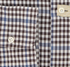 Luigi Borrelli Brown Check Shirt - Extra Slim - L/L - (EV21561RIO)