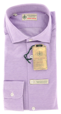 Luigi Borrelli Lavender Purple Shirt - S US / S EU