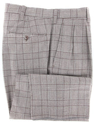 Orazio Luciano Brown Plaid Suit - Single Breasted- 3 Button - 40/50