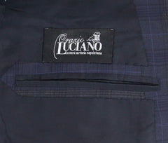 Orazio Luciano Navy Blue Plaid Wool Suit - Single Breasted - 46/56