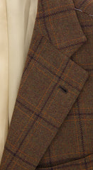 Orazio Luciano Brown Plaid Wool Sportcoat - 3 Button - 38/48