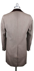 Orazio Luciano Beige Wool Solid Coat - 3 Button - Size M (US) / 50 (EU)