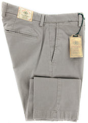 Luigi Borrelli Gray Solid Pants - 36/52 - (10SLIMCERN/LDY/MASTICE)